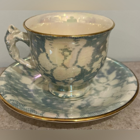 ROYAL WINTON BLUE ROSE BROCADE!!! - Picture 3 of 4